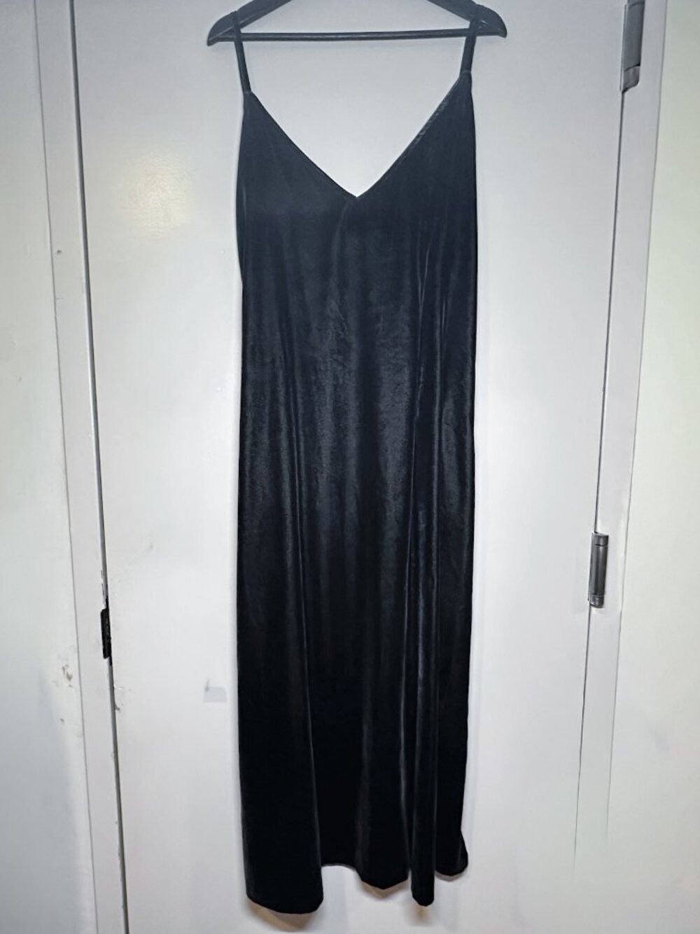 Old Navy Black Velvet Slip Dress